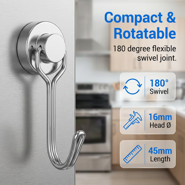 Upgrade Swivel Swing Magnetic Hooks